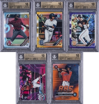 2019 Bowman Chrome BGS PRISTINE 10 Collection (5 Different)